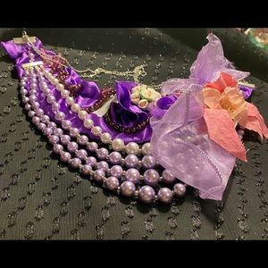 Handmade Vintage Boho Romantic bib Necklace